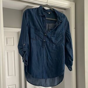 Denim Blue Button-Up Shirt
